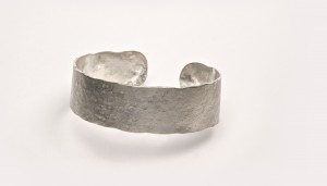 textured silver cuff
