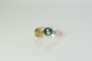 tourmaline quartz silver ring